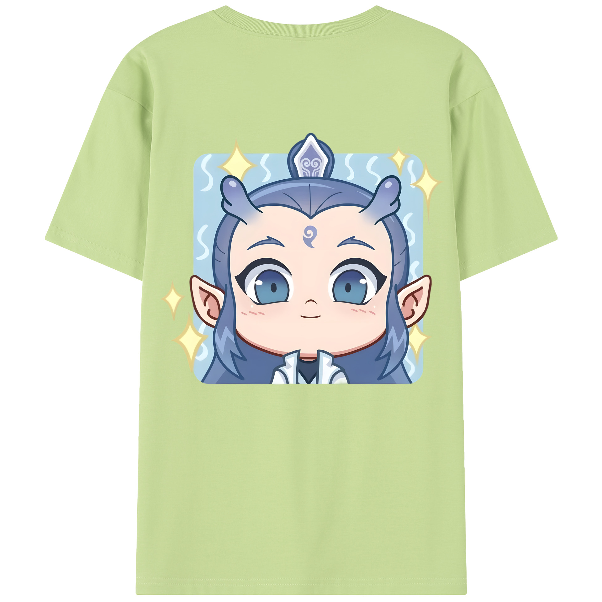 （画像用） Ne Zha 2 ナタ 魔童の大暴れ 綿100％半袖Tシャツ（背面プリント）